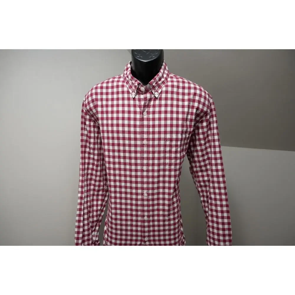 J Crew Dress Shirt Casual Plaid‎ Long Sleeve Button Up Mens Size XL